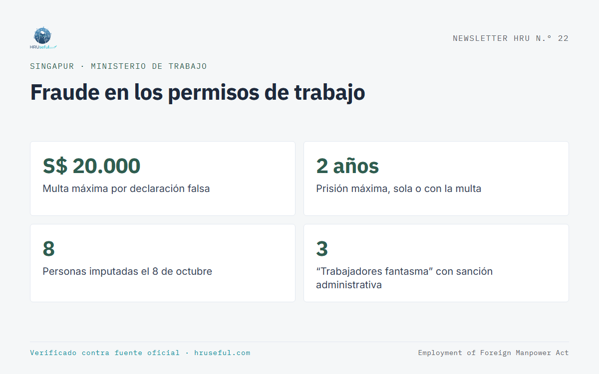 Infografía: Fraude en los permisos de trabajo (Singapur)